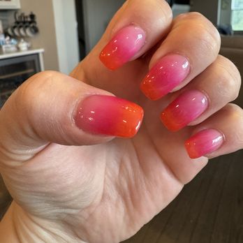 Stellar Nails & Lashes - Three color ombré acrylic gel nails - Nail Salons Near Me - Brownsburg, Indiana Stellar Nails & Lashes - Three color ombré acrylic gel nails - Nail Salons Near Me - Brownsburg, Indiana