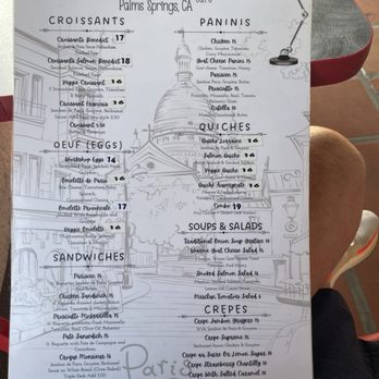L'Atelier Cafe - Menu - French Near Me - Palm Springs, California