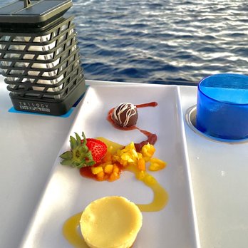 Trilogy Excursions - Final course, forgot to take pic of 3rd salad course but it was limp/warm. Dessert... so pretty. - Snorkeling Near Me - Lahaina, Hawaii Trilogy Excursions - Final course, forgot to take pic of 3rd salad course but it was limp/warm. Dessert... so pretty. - Snorkeling Near Me - Lahaina, Hawaii