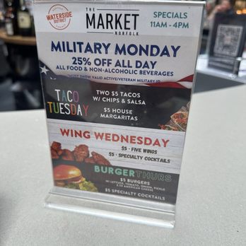 Waterside District - Specials menu - Sports Bars Near Me - Norfolk, Virginia Waterside District - Specials menu - Sports Bars Near Me - Norfolk, Virginia