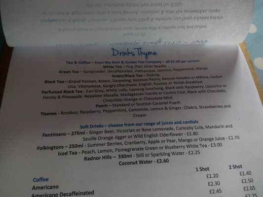 Menu photo 1 Thyme Uckfield, ESX