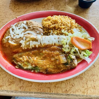Don Pancho's - Chicken Enchilada and Chile Relleno Combo - Mexican Near Me - Petaluma, California