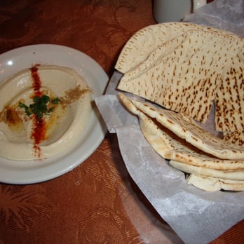 Casablanca Restaurant  - My main entree comes with Hummus & Pita Bread ~ March 5th 2010 - Mediterranean Near Me - Denver, Colorado