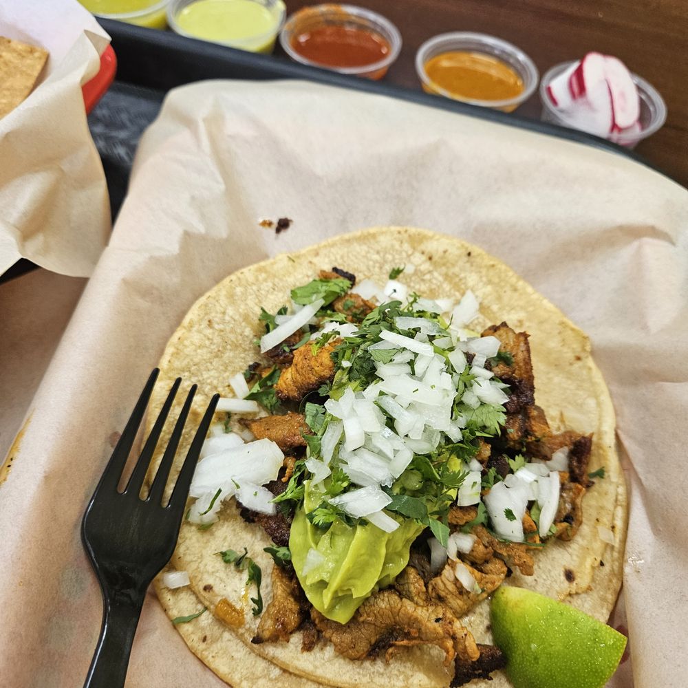 Serranos Mexican Food - Regular sized Al Pastor taco - Mexican Near Me - Escondido, California Serranos Mexican Food - Regular sized Al Pastor taco - Mexican Near Me - Escondido, California