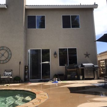 James Kranich Plastering - Before James added the window trim - Stucco Services Near Me