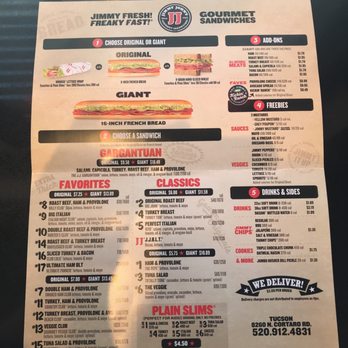 Jimmy John's - Menu - Sandwiches Near Me - Tucson, Arizona Jimmy John's - Menu - Sandwiches Near Me - Tucson, Arizona