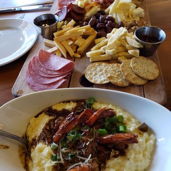 District 7 - We got the Shrimp and Grits, and the Charcuterie board. - American Near Me - Houston, Texas District 7 - We got the Shrimp and Grits, and the Charcuterie board. - American Near Me - Houston, Texas