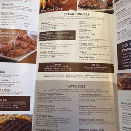 Middle of menu
