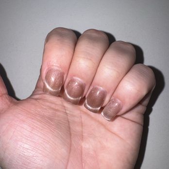 New Fashion Nails - Catseye French square nails - Nail Salons Near Me - Campbell, California