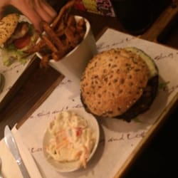 The Slug and Lettuce - The French Burger with Sweet Potato Fries