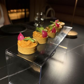 Farzi - Butter chicken tartlets - Indian Near Me - New York, New York Farzi - Butter chicken tartlets - Indian Near Me - New York, New York