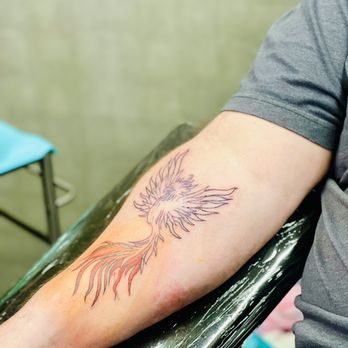 Club Tattoo - Mesa - His outline done, adding color.... - Tattoo Near Me - Mesa, Arizona