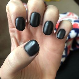 Matte black nails! Matte black nails!
