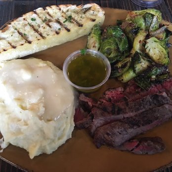 Urban Plates - Grilled steak place with choice of 2 sides and a piece of foccacia bread! ($12) - Salad Near Me - Pasadena, California