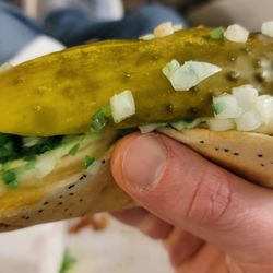 Superdawg Drive-In - Superdawg (all the "trimmings"): A hefty Chicago-style hot dog that is absolutely LOADED!