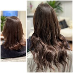 Extensions By MT - Chocolate brown color & 150g tape ins in 20"