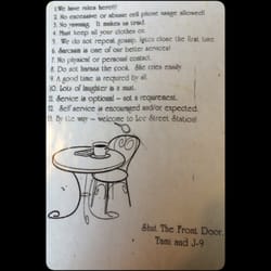 Lee Street Station Cafe - They had this cute sign on all the tables.