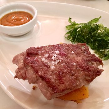 Vinería San Telmo - Grilled “Pluma Ibérica” (Pork) (€4.70): my favorite dish of the night. The pork was cooked to perfection! - Tapas Bars Near Me - Seville, SE