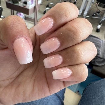 Dayus Nail Spa - Coffin French tip ombré - Nail Salons Near Me - Redondo Beach, California