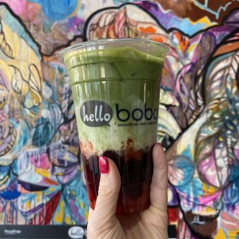 Hello Boba - Strawberry matcha - Bubble Tea Near Me - Allen, Texas