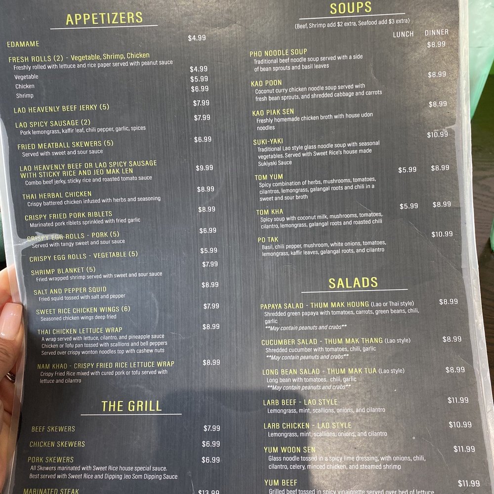 Sweet Rice - Menu - Laotian Near Me - Frisco, Texas Sweet Rice - Menu - Laotian Near Me - Frisco, Texas