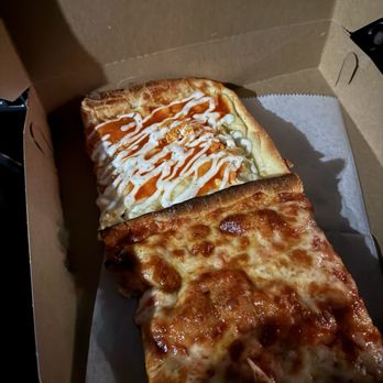 Pinocchios Pizza & Subs - Cheese and Buffalo slices - Pizza Near Me - Cambridge, Massachusetts