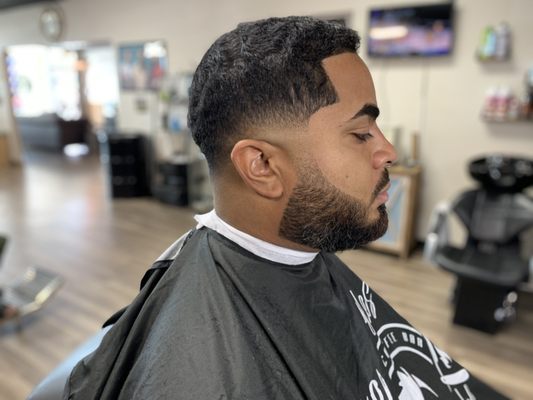 Haircut & Beard Trim - Whether you need a regular cut, a beard trim, or both we have got your covered. Give us a call today, or go online to book an appointment. Walk ins are welcome.