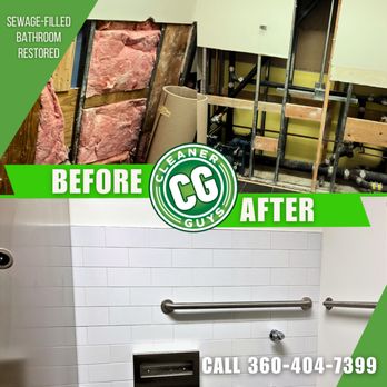 Cleaner Guys - This business had a sewage explosion in their bathroom. Cleaner Guys replaced everything good as new! - Damage Restoration Near Me - Mount Vernon, Washington Cleaner Guys - This business had a sewage explosion in their bathroom. Cleaner Guys replaced everything good as new! - Damage Restoration Near Me - Mount Vernon, Washington
