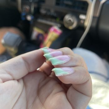 The Moon Nails - Bumpy nails, doesn't even fill my whole nail on my pinky - Nail Salons Near Me - Union City, California The Moon Nails - Bumpy nails, doesn't even fill my whole nail on my pinky - Nail Salons Near Me - Union City, California