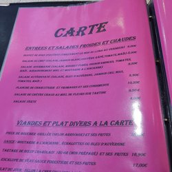 Café du Commerce - Speisekarte