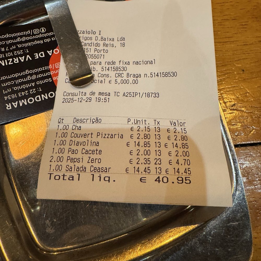 IL Pizzaiolo - Bill - Pizza Near Me - Porto, 13