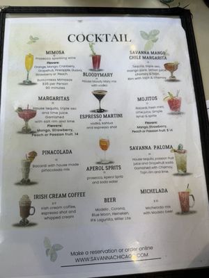 Menu photo 1 Savanna Restaurant Lakeview  Chicago, IL