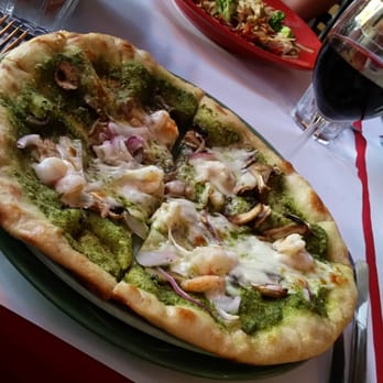 Ciao Mambo - Small sized Santo Pietro pizza with shrimp - Italian Near Me - Missoula, Montana