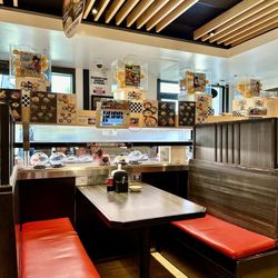 Kura Revolving Sushi Bar - The revolving sushi bar seating