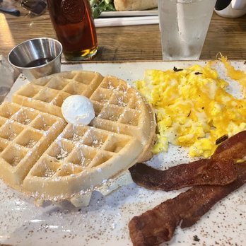 First Watch - Trifecta, scrambled eggs with cheese, Belgian waffle - Breakfast & Brunch Near Me - West Palm Beach, Florida First Watch - Trifecta, scrambled eggs with cheese, Belgian waffle - Breakfast & Brunch Near Me - West Palm Beach, Florida