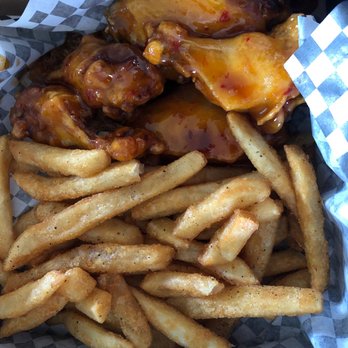 Wing Snob - Sweet chili wings and seasoned fries. - Chicken Wings Near Me - Madison Heights, Michigan