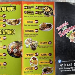 Taqueria Los Jarochos - Menu outside