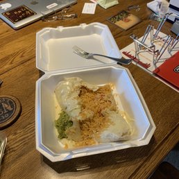 A disgusting rice burrito! A disgusting rice burrito!