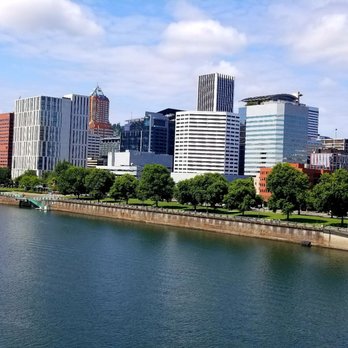 Morrison Bridge Bike/Ped Path - View of City from Morrison Bridge - Active Life Near Me - Portland, Oregon