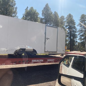 Murphys Towing - My trailer on the right tow truck to be towed and not just a regular truck to try to chain  up my axle - Commercial Truck Repair Near Me - Ash Fork, Arizona