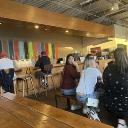 The bar and table area.