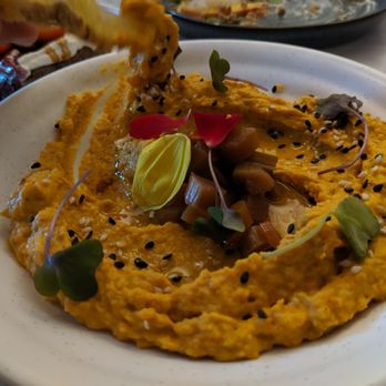 Bloomsday Cafe - Spicy carrot hummus - Coffee & Tea Near Me - Philadelphia, Pennsylvania Bloomsday Cafe - Spicy carrot hummus - Coffee & Tea Near Me - Philadelphia, Pennsylvania