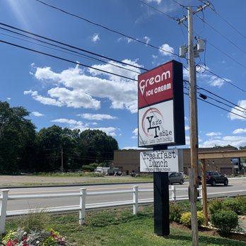 Cream - Ice Cream Shop - a sign for a restaurant on the side of the road - Ice Cream & Frozen Yogurt Near Me - Abington, Massachusetts