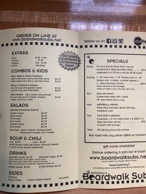 Menu photo 1 Boardwalk Subs Grand Rapids, MI