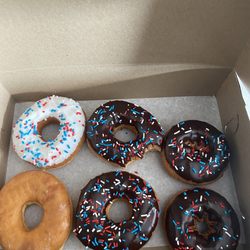 Sprinkles Donuts - Chocolate sprinkle yeast and cake Vanilla sprinkle yeast Glazed