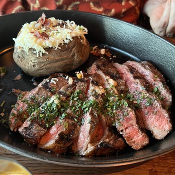 Fire At Will - Grilled Ribeye and loaded baked potato - New American Near Me - Scottsdale, Arizona Fire At Will - Grilled Ribeye and loaded baked potato - New American Near Me - Scottsdale, Arizona