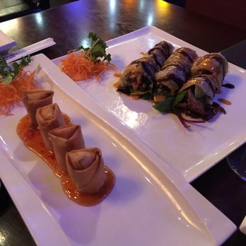 Aria Fusion - Crispy ginger duck rolls, my first time having duck very delicious and love the sauce on top and then tai spring rolls, - Asian Fusion Near Me - Harrison, New York Aria Fusion - Crispy ginger duck rolls, my first time having duck very delicious and love the sauce on top and then tai spring rolls, - Asian Fusion Near Me - Harrison, New York