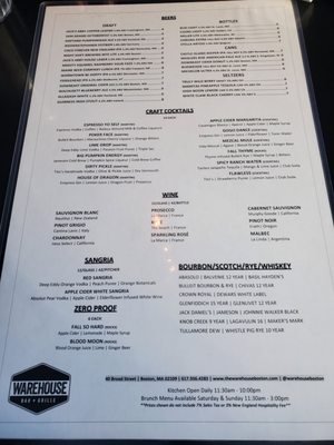 Menu photo 6 Warehouse Kitchen + Sports Bar Boston, MA Menu photo 6 Warehouse Kitchen + Sports Bar Boston, MA