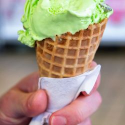 Yeli’s Sweets Michoacana - Pistachio ice cream in a cone
