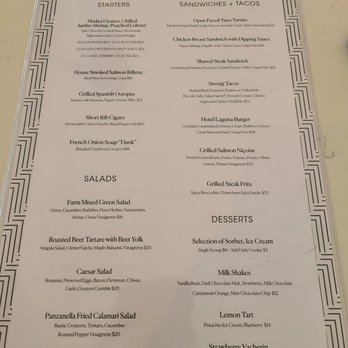Larsen - Menu - Cocktail Bars Near Me - Laguna Beach, California